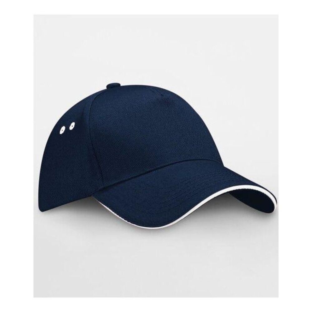 Beechfield Unisex Adult Ultimate Sandwich Peak Cap / French Navy/White
